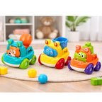 MYTOYS Animal-Themed Construction Vehicle Set (3 PCS) – Excavator, Dump Truck & Cement Mixer