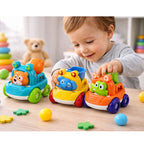 MYTOYS Animal-Themed Construction Vehicle Set (3 PCS) – Excavator, Dump Truck & Cement Mixer