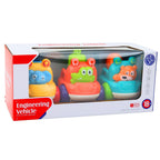 MYTOYS Animal-Themed Construction Vehicle Set (3 PCS) – Excavator, Dump Truck & Cement Mixer