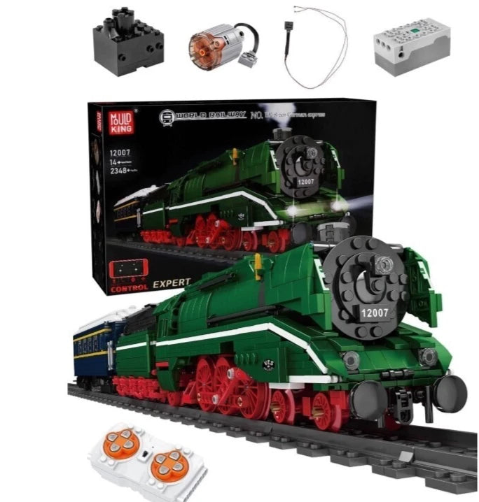 Mould King 12007 German Express: The "Wild Duck" Steam Locomotive (2348 Pieces)