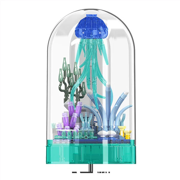 10101 Sea Creature Jellyfish Building Kit – 405pcs STEM Ocean Model with LED Lights & Music Box