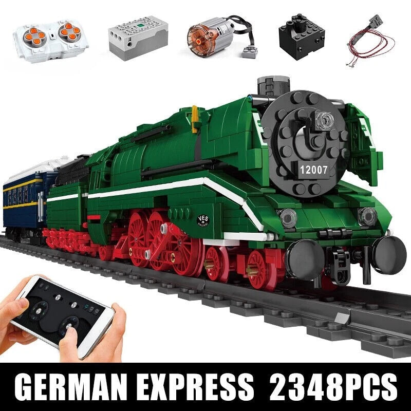 Mould King 12007 German Express: The "Wild Duck" Steam Locomotive (2348 Pieces)