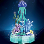 10101 Sea Creature Jellyfish Building Kit – 405pcs STEM Ocean Model with LED Lights & Music Box