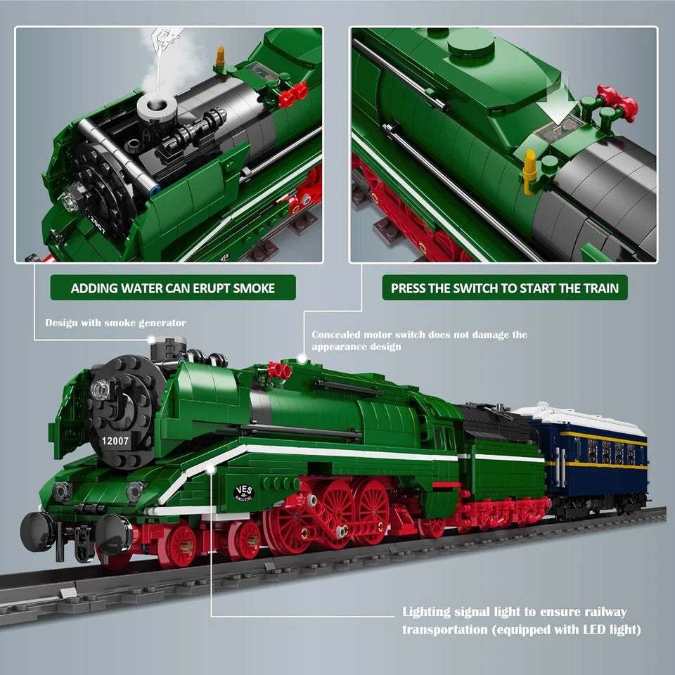 Mould King 12007 German Express: The "Wild Duck" Steam Locomotive (2348 Pieces)