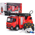 MYTOYS Large Remote Control Fire Truck Toy with 360° Rotating Ladder & Real Water Spray (2.4GHz)